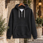 Vernon Waffle-Knit Half-Zip Hoodie - Black - Clothing > Tops > Hoodies > Half-Zip Hoodies - Brondals - Image 2