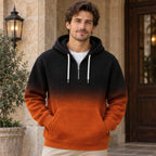 Vernon Waffle-Knit Half-Zip Hoodie - Orange - Clothing > Tops > Hoodies > Half-Zip Hoodies - Brondals - Image 1