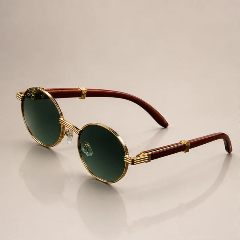 Deventio Retro Sunglasses - Green - Sunglasses - Brondals - Image 1