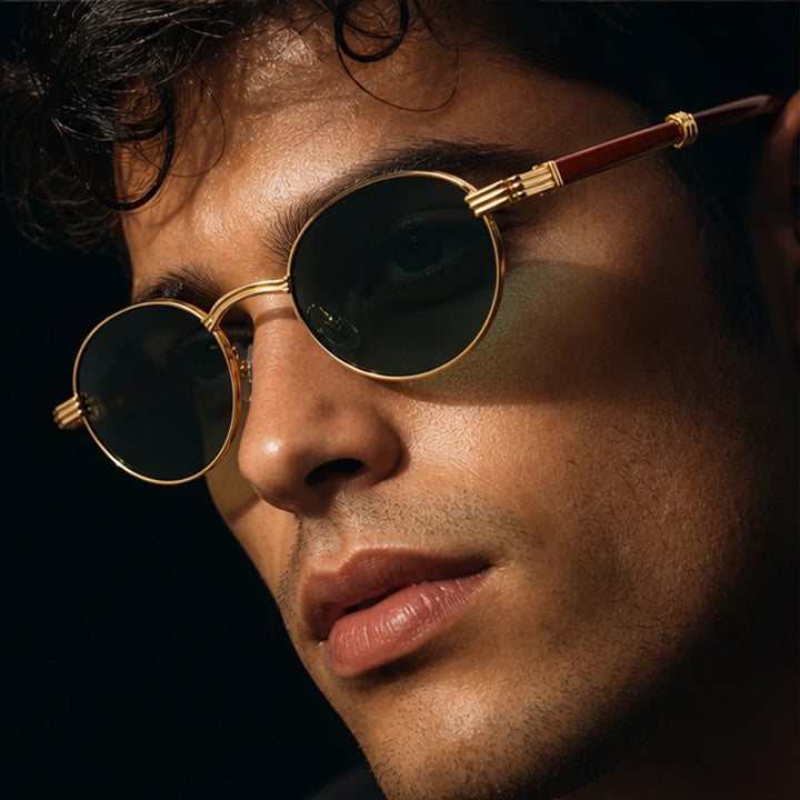 Deventio Retro Sunglasses - Green - vintage oval - Brondals - Image 4