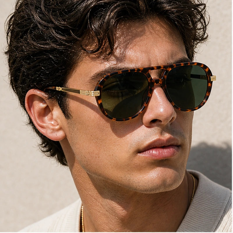 Branley Aviator Sunglasses - Green - uv400 - Brondals - Image 4