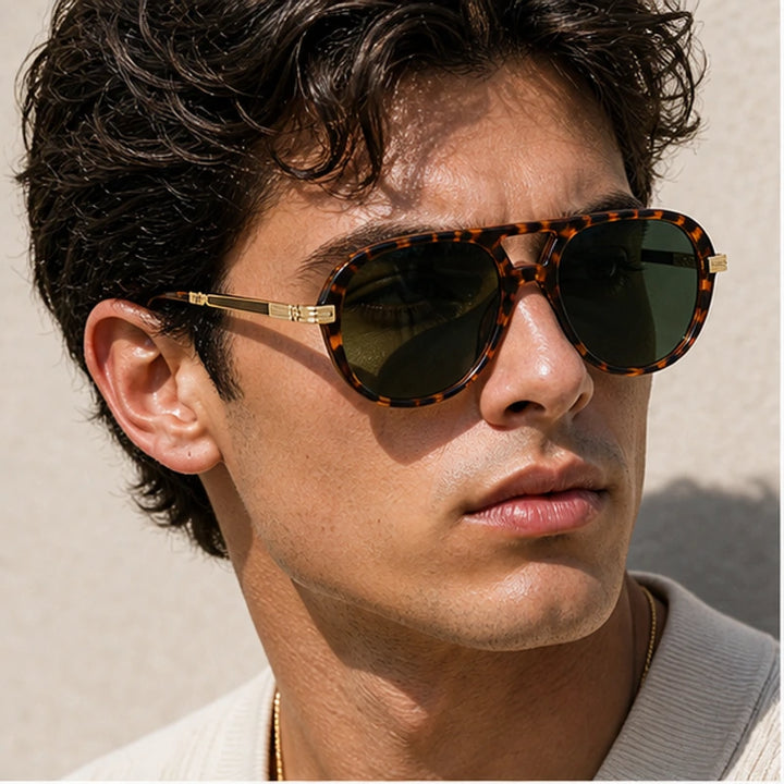 Branley Aviator Sunglasses - Green - uv400 - Brondals - Image 4