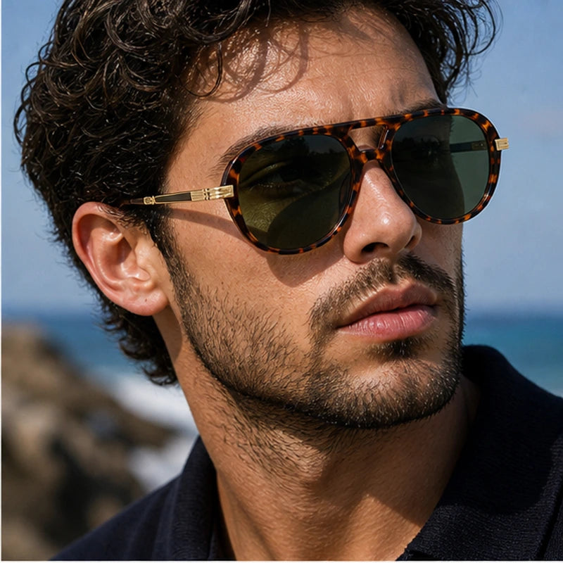 Branley Aviator Sunglasses - Green - lightweight sunglasses - Brondals - Image 7