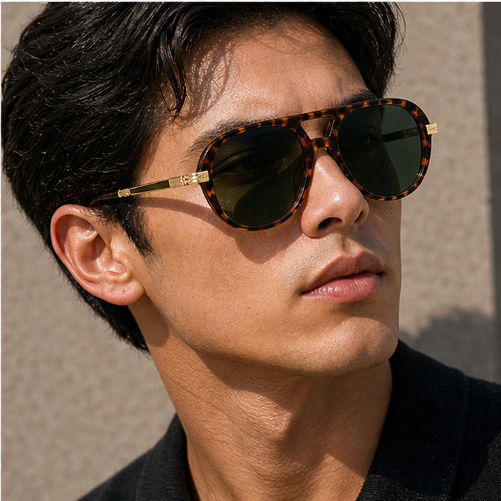 Branley Aviator Sunglasses - Green - retro sunglasses - Brondals - Image 5