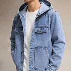 Wakefield Denim Hooded Jacket - Light Blue - Department: Men - Brondals - Image 3