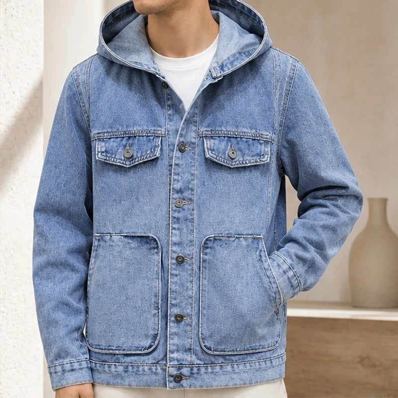 Wakefield Denim Hooded Jacket - Light Blue - Product Type: Jackets - Brondals - Image 4