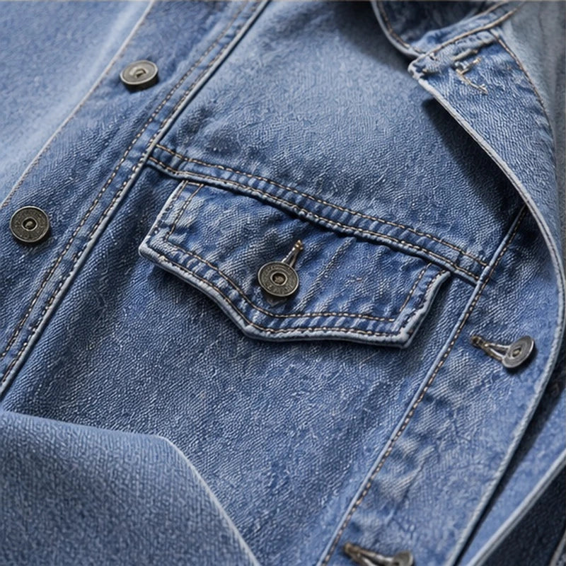 Wakefield Denim Hooded Jacket - Light Blue - Catalog Group: Clothing - Brondals - Image 2