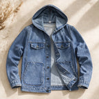Wakefield Denim Hooded Jacket - Light Blue - Men's Clothing > Outerwear > Hooded Denim Jackets - Brondals - Image 1