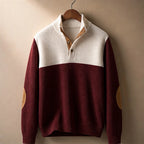 Warwick High Stand Collar Sweater - Burgundy - Men's Clothing > Sweaters & Cardigans > High Collar Sweaters - Brondals - Image 1