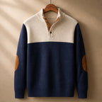 Warwick High Stand Collar Sweater - Navy Blue - Men's Clothing > Sweaters & Cardigans > High Collar Sweaters - Brondals - Image 1
