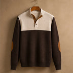 Warwick High Stand Collar Sweater - Dark Brown - Men's Clothing > Sweaters & Cardigans > High Collar Sweaters - Brondals - Image 1
