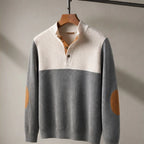 Warwick High Stand Collar Sweater - Gray - Men's Clothing > Sweaters & Cardigans > High Collar Sweaters - Brondals - Image 1