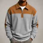 Wendell Textured Colorblock Polo Sweater - Gray - clothing - Brondals - Image 3