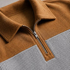 Wendell Textured Colorblock Polo Sweater - Gray - Clothing > Sweaters & Cardigans > Quarter-Zip Polo Sweaters - Brondals - Image 2