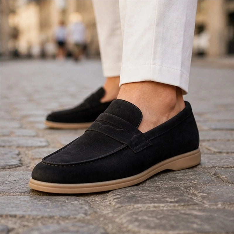 Whitaker Suede Penny Loafers - Black - Merchandising: Best Seller - Brondals - Image 4