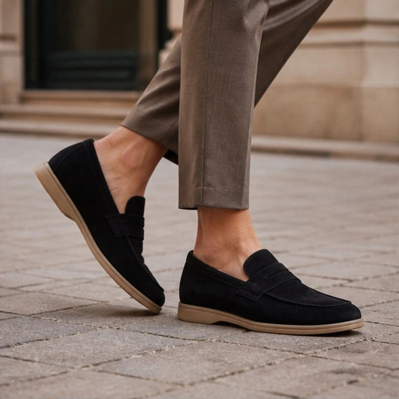 Whitaker Suede Penny Loafers - Black - Department: Men - Brondals - Image 3