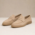 Whitaker Suede Penny Loafers - Cream - Catalog Group: Footwear - Brondals - Image 2