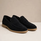 Whitaker Suede Penny Loafers - Black - Catalog Group: Footwear - Brondals - Image 2