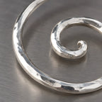 Willa Sculptural Spiral Hoop Earrings - Silver - jewelry - Brondals - Image 3