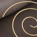 Willa Sculptural Spiral Hoop Earrings - Gold - jewelry - Brondals - Image 3