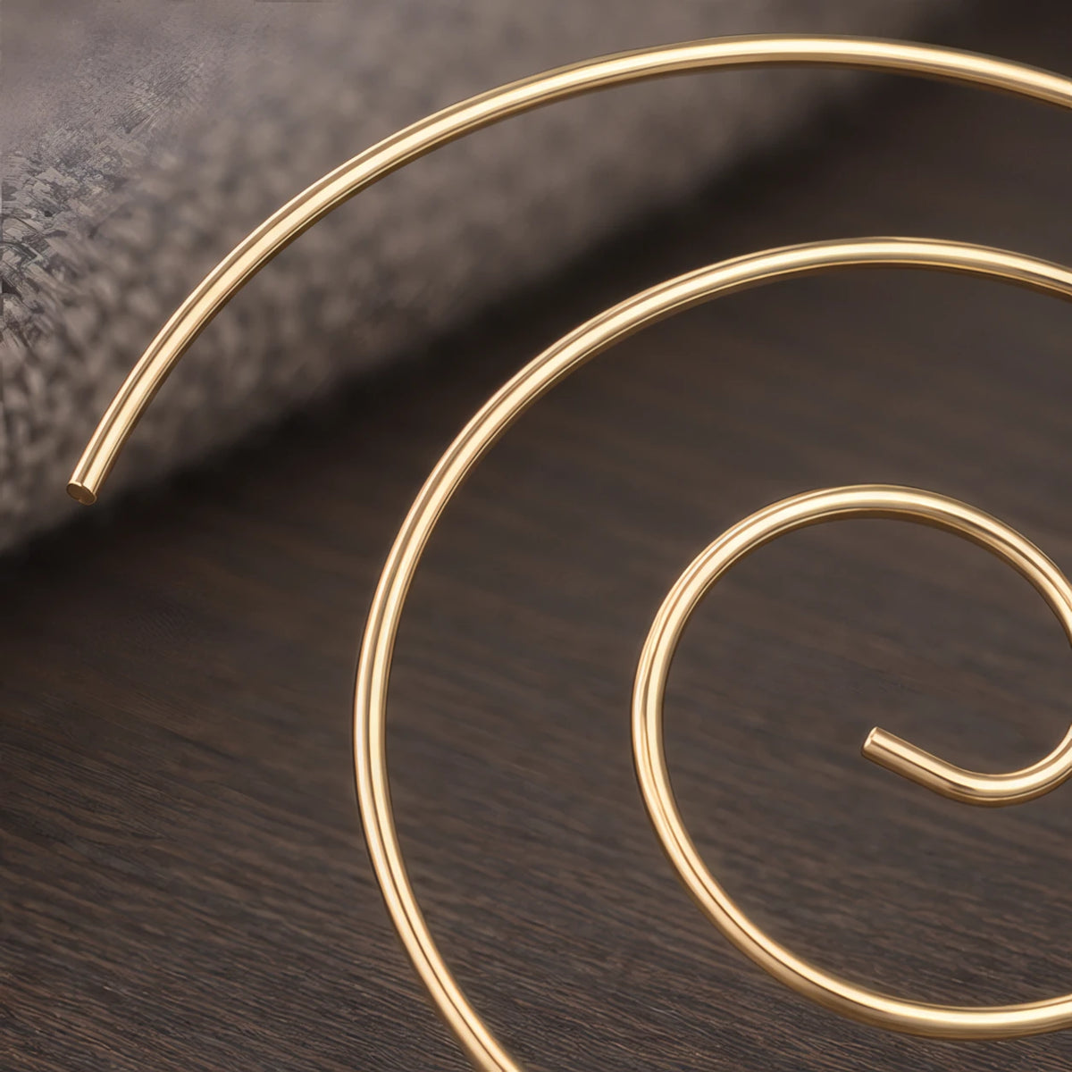 Willa Sculptural Spiral Hoop Earrings - Gold - jewelry - Brondals - Image 3