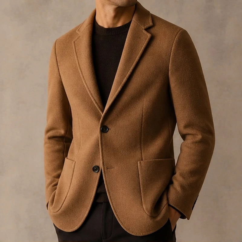 Wolcott Single-Breasted Wool Coat - Brown - Outerwear > Coats > Wool Coats - Brondals - Image 2