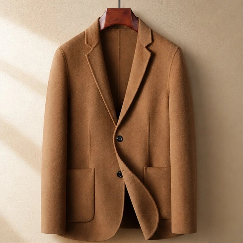 Wolcott Single-Breasted Wool Coat - Brown - Outerwear > Coats > Wool Coats - Brondals - Image 1