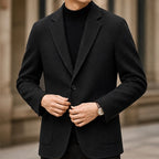 Wolcott Single-Breasted Wool Coat - Black - Outerwear > Coats > Wool Coats - Brondals - Image 2