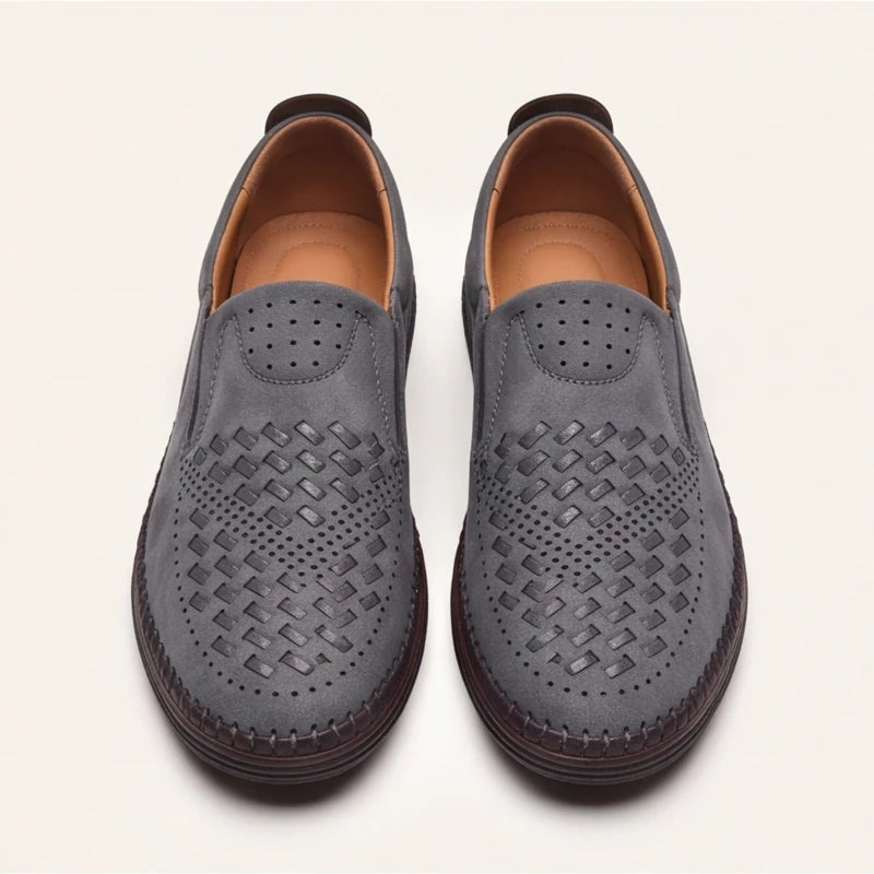 Brunwick Genuine Leather Loafers - Gray - slip-on shoes - Brondals - Image 5