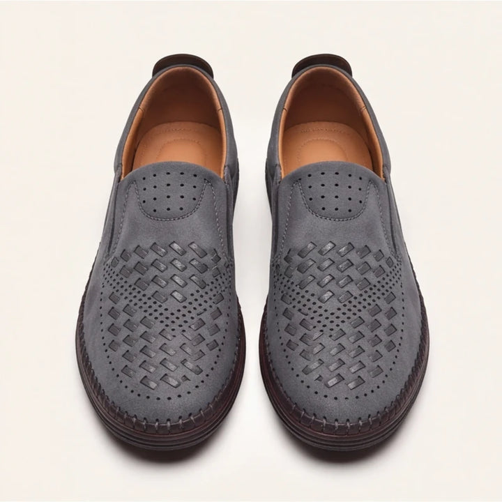 Brunwick Genuine Leather Loafers - Gray - slip-on shoes - Brondals - Image 5