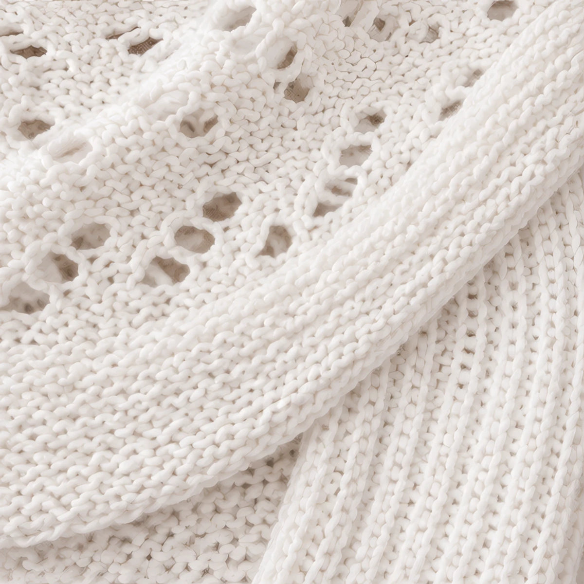 Wren Women's Knit Sleeved Scarf Shawl - White - female - Brondals - Image 4