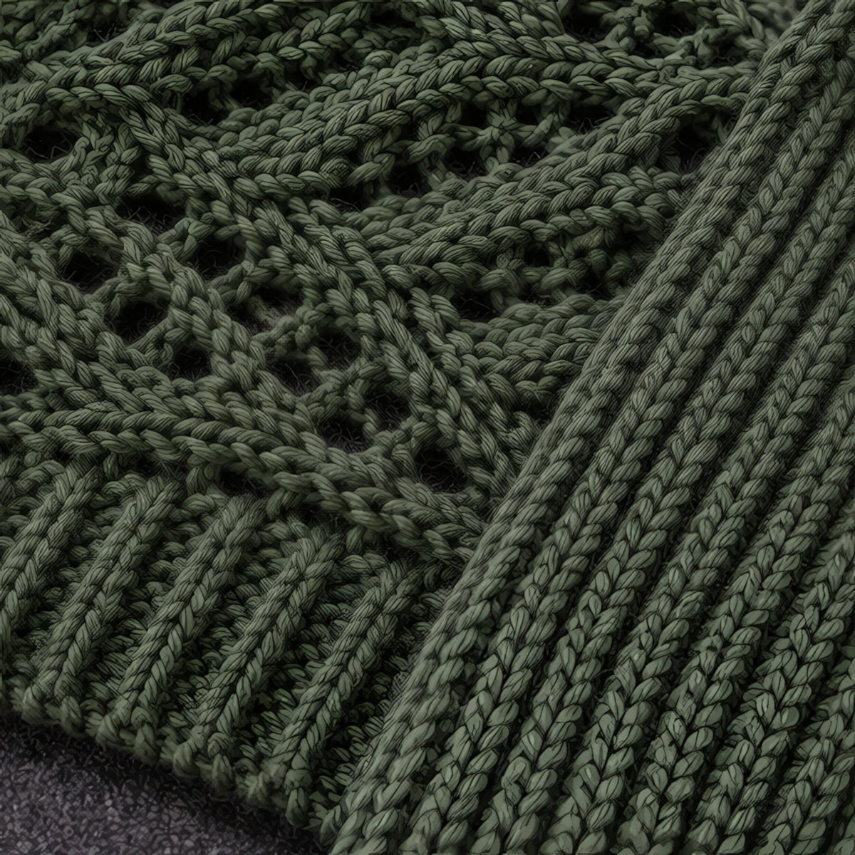 Wren Women's Knit Sleeved Scarf Shawl - Dark green - female - Brondals - Image 4