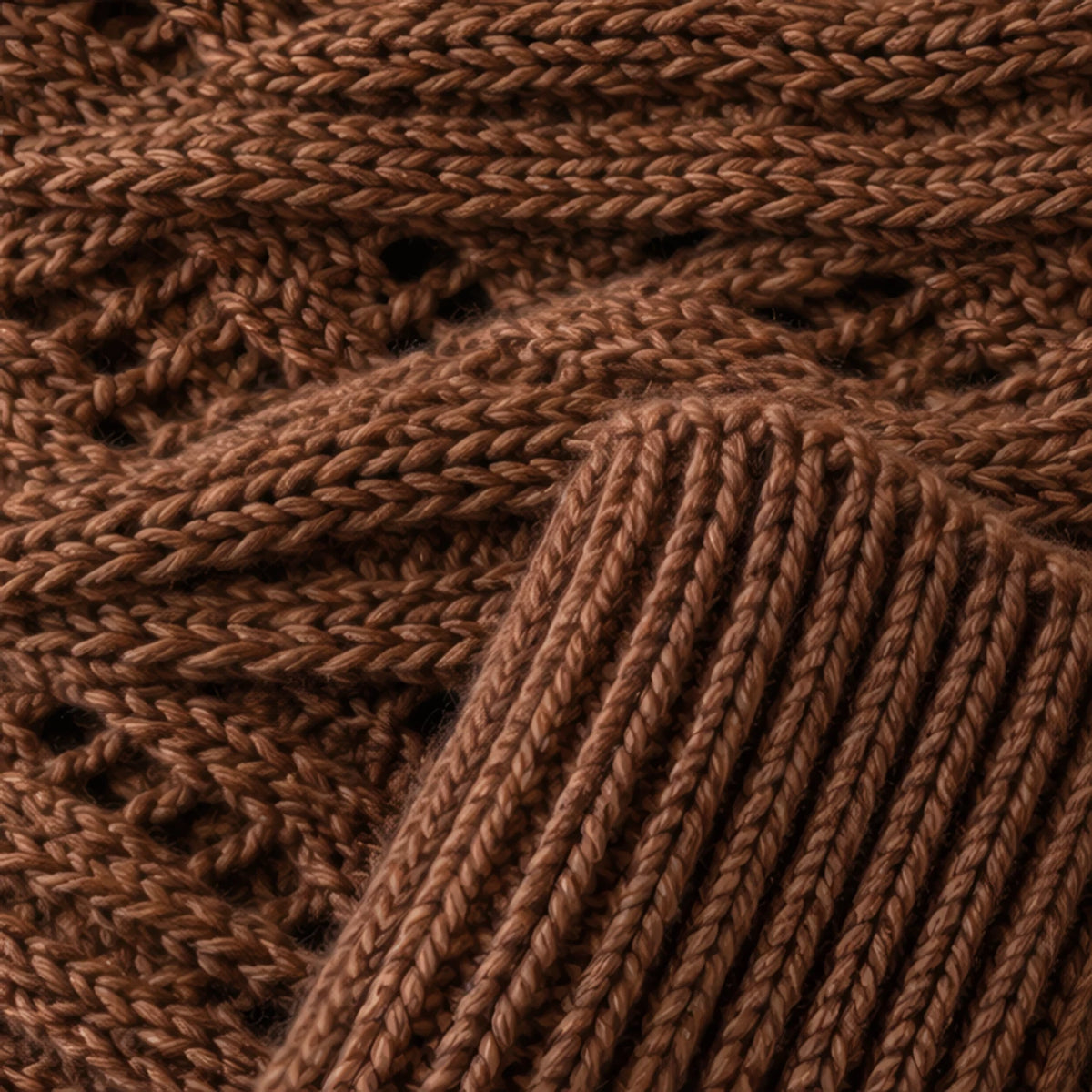 Wren Women's Knit Sleeved Scarf Shawl - Brown - female - Brondals - Image 4