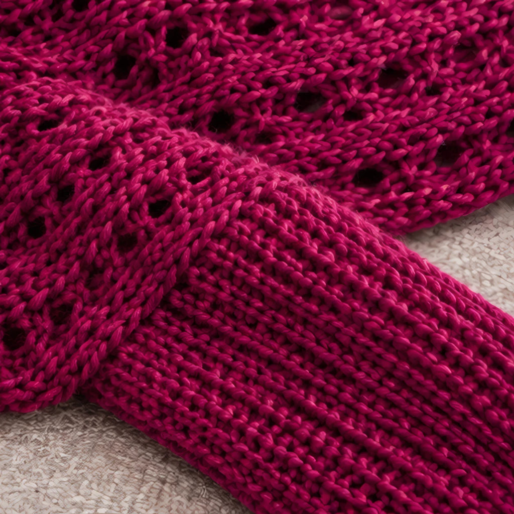 Wren Women's Knit Sleeved Scarf Shawl - Rose Red - female - Brondals - Image 4