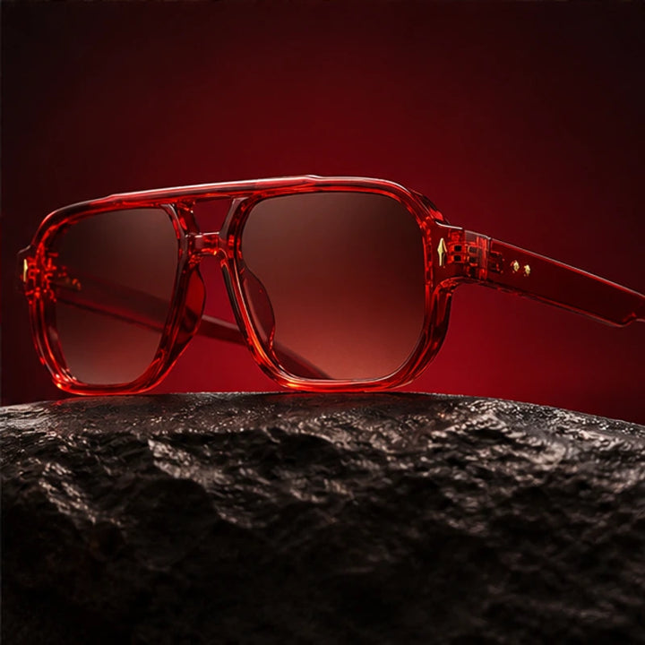 Nava Flex Sunglasses - Red - retro sunglasses - Brondals - Image 3