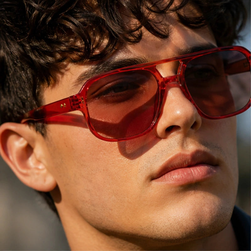 Nava Flex Sunglasses - Red - square frame - Brondals - Image 4