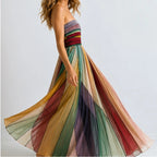 Xanthe Strapless Flowy Maxi Dress - Multi-Color - female - Brondals - Image 3