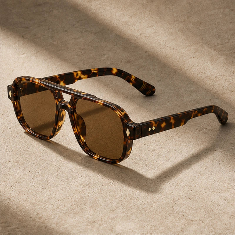 Palma Azure Aviator Sunglasses - Classic Havana - Sunglasses - Brondals - Image 1