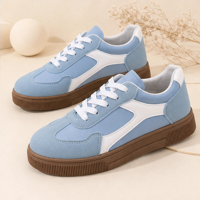 Isla Colorblock Low-Top Sneaker - Powder Blue - retro sneakers - Brondals - Image 4