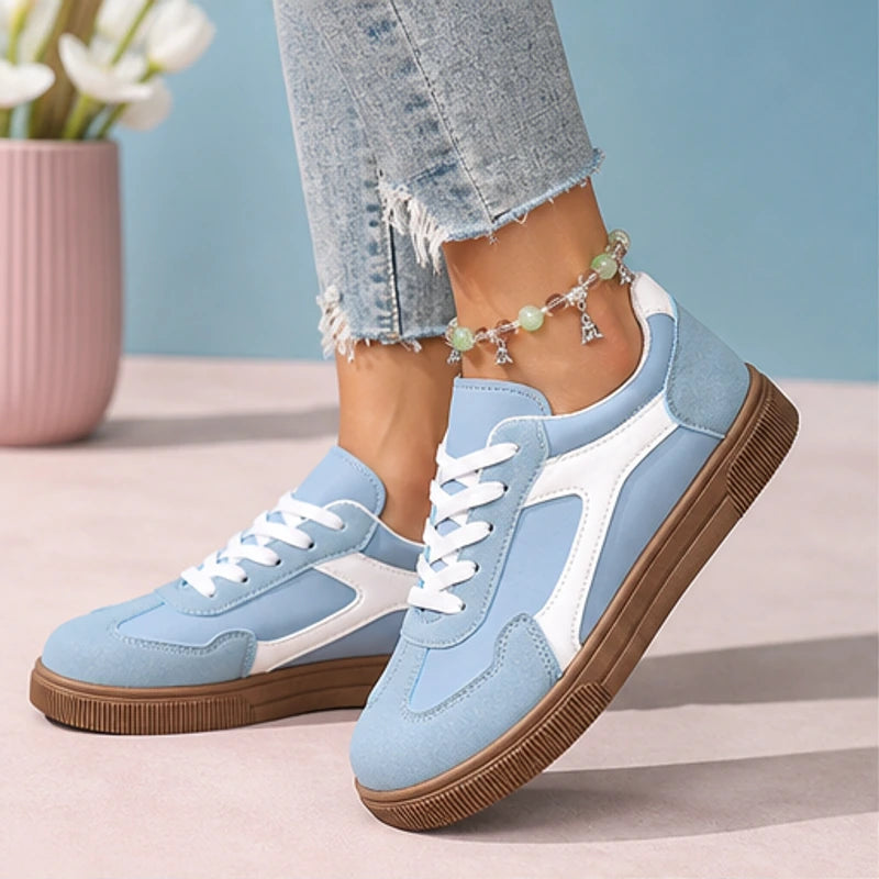 Isla Colorblock Low-Top Sneaker - Powder Blue - colorblock sneakers - Brondals - Image 5