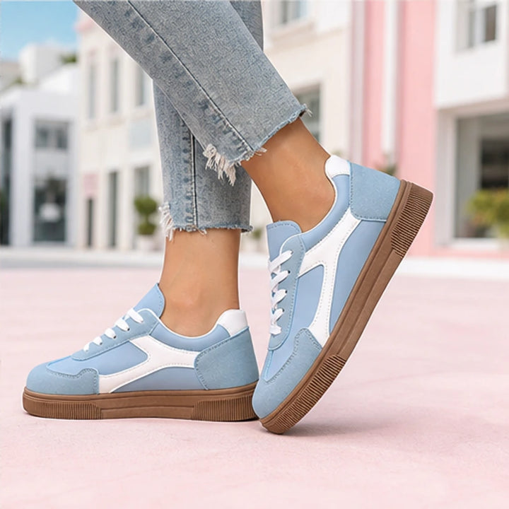 Isla Colorblock Low-Top Sneaker - Powder Blue - women's footwear - Brondals - Image 8