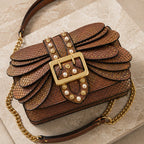 Aeshna Leather Crossbody Bag - Purple - crossbody bag - Brondals - Image 2