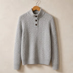 Yolanda Cashmere Sweater - Gray - Women's Clothing > Sweaters & Cardigans > Cable Knit Sweaters - Brondals - Image 1