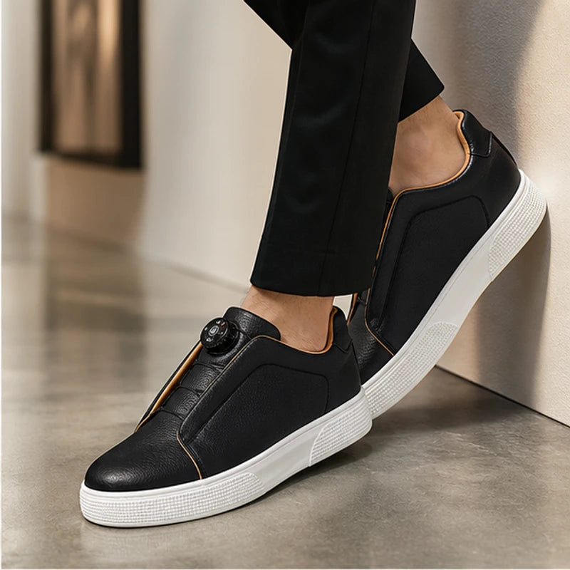 Jenson Leather Sneakers - Black - rotary lace - Brondals - Image 5