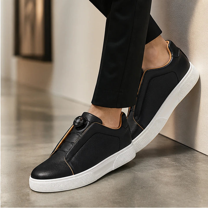 Jenson Leather Sneakers - Black - rotary lace - Brondals - Image 5