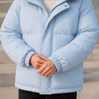 Zara Hooded Puffer Jacket - Light Blue - Department: Women - Brondals - Image 3