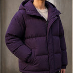 Zara Hooded Puffer Jacket - Deep Plum - Department: Women - Brondals - Image 3