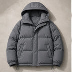 Zara Hooded Puffer Jacket - Gray - Women's Clothing > Outerwear > Puffer Jackets - Brondals - Image 1