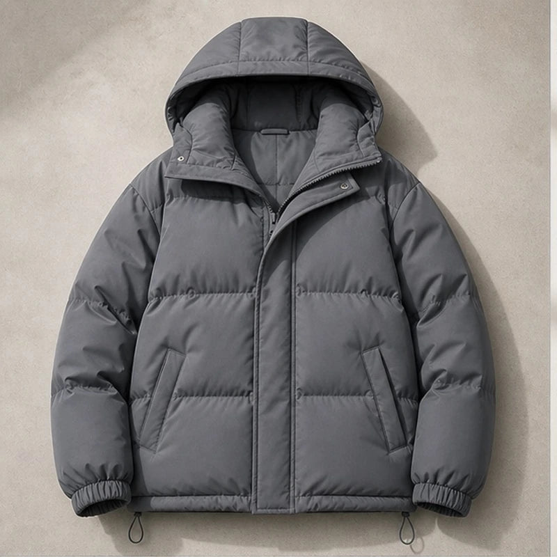 Zara Hooded Puffer Jacket - Gray - Women's Clothing > Outerwear > Puffer Jackets - Brondals - Image 1
