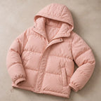 Zara Hooded Puffer Jacket - Blush Pink - Women's Clothing > Outerwear > Puffer Jackets - Brondals - Image 1